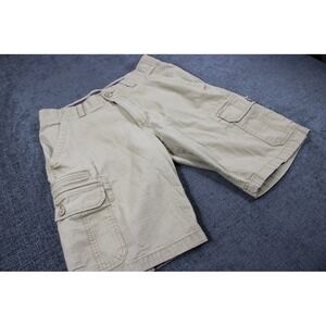 WearFirst Mens Khaki Tan Ripstop Cargo Shorts Free-Band Utility Multi-Pocket